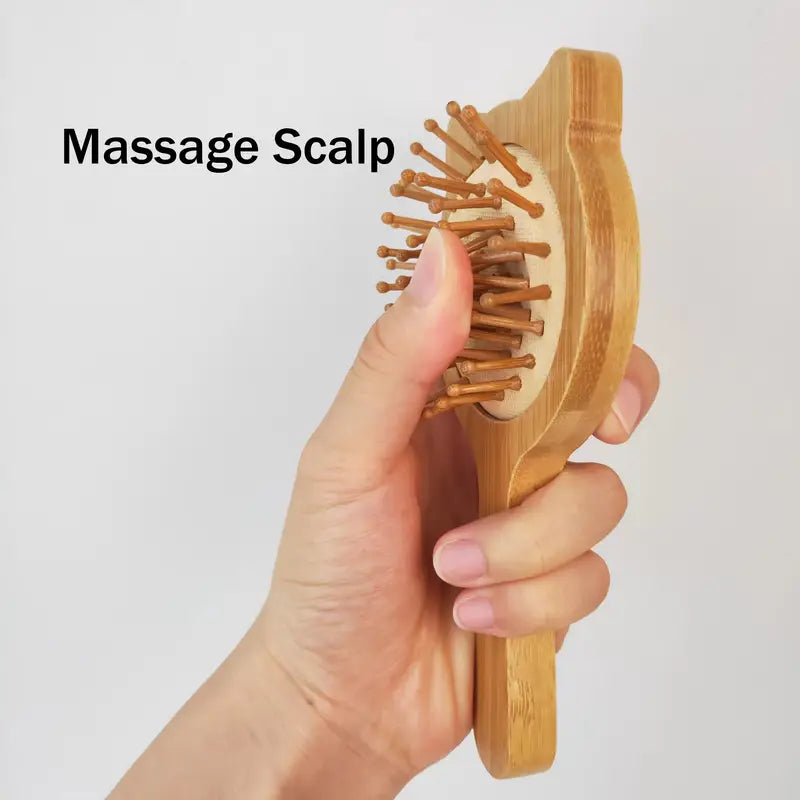 Cute Cat-Shaped Bamboo Hair Brush